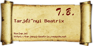 Tarjányi Beatrix névjegykártya